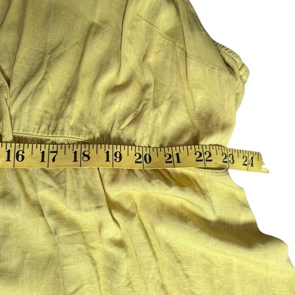 SOLD Torrid Peasant Tiered Yellow Blouse Sleeveless Tunic Top Spring Summer Siz - Picture 6 of 11